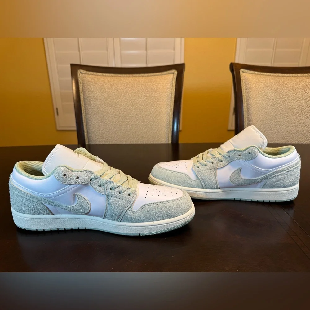 New Nike Air Jordan 1 Low Seafoam White Sneaker Shoes Size US 12 - Picture 11 of 13